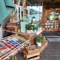 Eingang, regionales Obst! at Marktscheune in Berghaupten