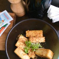 Fried tofu as an appetizer  at Azaza in Tula