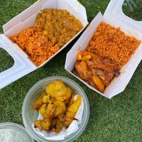 Side of fried plantain at The African - Food Stall in Milton Keynes