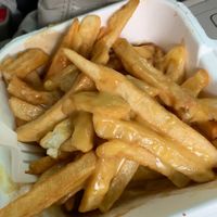 Gravy fries with cheesey sauce!  at Curbside Comforts in Gorham