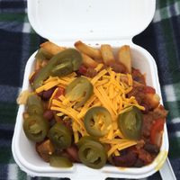 Chili cheesy fries at Curbside Comforts in Gorham