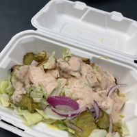 Comfort burger Mac and cheese  at Curbside Comforts in Gorham