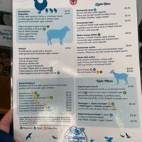 Menu at Cardigan Island in Gwbert