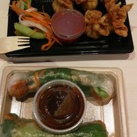 Sommerrolles and fried Wonton at EatHappy Vegan in Oslo