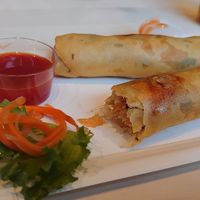 Vietnamese spring rolls at EatHappy Vegan in Oslo