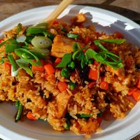 Fried rice at EatHappy Vegan in Oslo