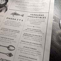 menu at Celso Y Manolo  in Madrid