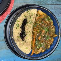 Quinoa Couscous. The quinoa was slammin! Veggies were a nice accompaniment.   at El Armadillo Mazunte in Mazunte