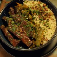 Seitan dish at El Armadillo Mazunte in Mazunte