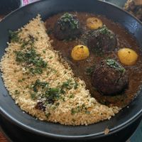 Burnt and tomato paste. Date couscous was good though  at El Armadillo Mazunte in Mazunte