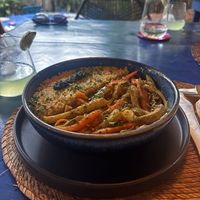 Yummy quinoa couscouss  at El Armadillo Mazunte in Mazunte