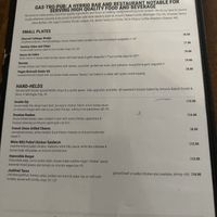 Menu  at Bare Bones in La Porte