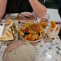 Mushroom Quesadilla and Jack fruit Nachos at Comuna Cantina in Everton Park