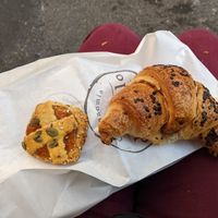 Vegan Chocolate Croissant & Vegan Crostatini at D'Angelo Caffè & Gastronomia in Rome