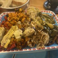 Plate full of delicious veggies (only 8 euro!)  at D'Angelo Caffè & Gastronomia in Rome