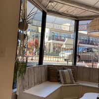 Indoor seating area at Drift Cafe in Newport