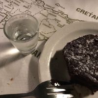 I recommend to try the vegan fudge brownie!  at Taverna Garden  in Crete