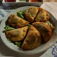 Vegan Cretan pies at Taverna Garden  in Crete