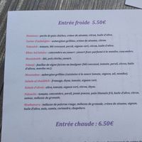Menu with vegan options at Les Sœurs Syriennes in Rouen