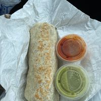 Veggie Burrito without cheese or sour cream at Rose's Taco Grill in Riverdale