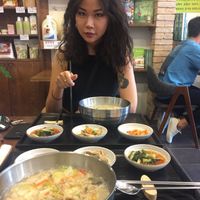 Foods and Riri at Loving Hut in Daejeon