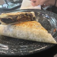 Burrito al pastor vegano at Los Paradise in Playa Del Carmen