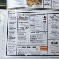 Placard menu--notice, nothing listed as vegan...even the salads are not vegan. I don't see the vegetable wrap or mushroom ciabatta sandwich mentioned by other reviewer (maybe discontinued?)
 at Megans Bar and Kitchen  in New York City