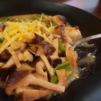 Vegan mushroom w/vegan cheese at Norbu in Lancaster