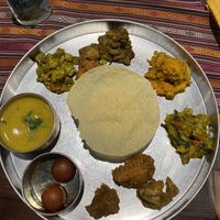 Vegetable thalis   at Norbu in Lancaster
