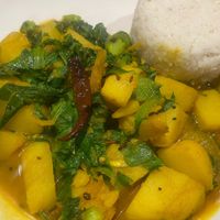 Aloo sag at Norbu in Lancaster