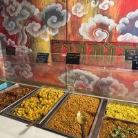sweet and spicy mushrooms, aloo gobi, chana masala, curry tofu, and curry vegetables are vegan   at Norbu in Lancaster