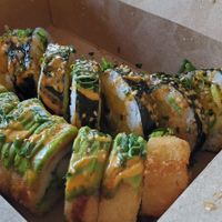 Incredible rolls at Vegan Castle in Long Beach