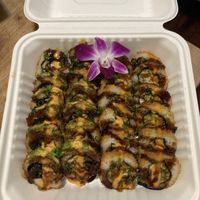 A bunch of rolls we brought home!  at Vegan Castle in Long Beach