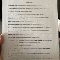 Menu😄 at Vegan Castle in Long Beach