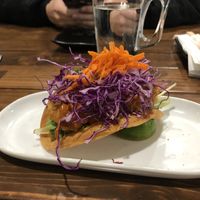 Fish taco  at Vegan Castle in Long Beach