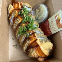 volcano roll  at Vegan Castle in Long Beach