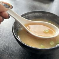 Miso soup   at Vegan Castle in Long Beach