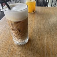 Iced latte with oat milk  at Bakery Kafeneio in Limassol
