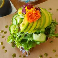 Vegan Open Sandwich at Bakery Kafeneio in Limassol
