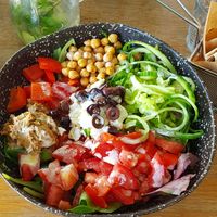 Greek-Style Vegan Budda Bowl at Bakery Kafeneio in Limassol