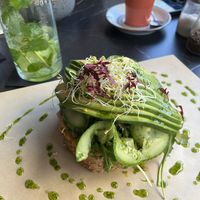 Hummus open sandwich   at Bakery Kafeneio in Limassol