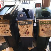 Conscious trash  at Flatiron Coffee in Boulder