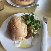 Pulled jackfruit sandwich  at Zondag in Maastricht