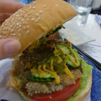 veggie burger at Loving Hut - Songde Rd in Taipei