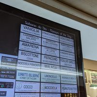 Menu at GeIicia in Lagos