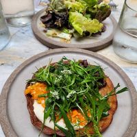 Socca & aztec greens at Hoy in Paris