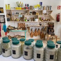 Flours and bath products. at Antigua Simbolica in Ibiza