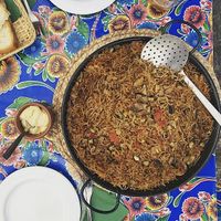 Fideuá de Boletus at Bar Murillo in Boltana