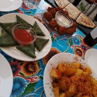 Varios platos veganos. at Bar Murillo in Boltana