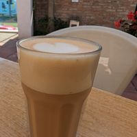 Oat milk latte at Cafe Frei in Nyiregyhaza